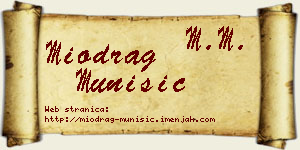 Miodrag Munišić vizit kartica